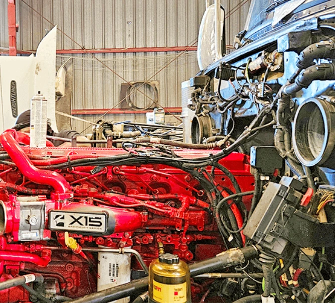 Heavy-duty diesel truck engine repair and diagnostics service in Dallas, TX